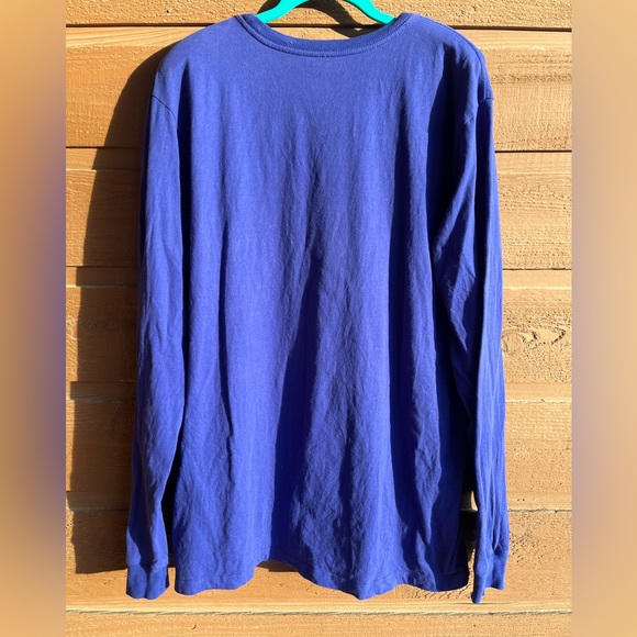 The North Face men’s XL long sleeve purple and silver 100% cotton tee shirt EUC - Picture 6 of 8